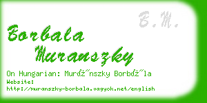 borbala muranszky business card